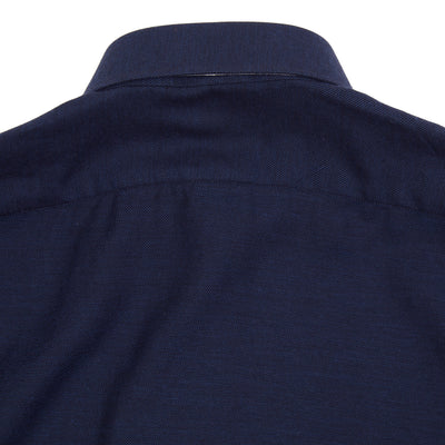 Finamore Napoli Cotton/Cashmere Shirt in Navy