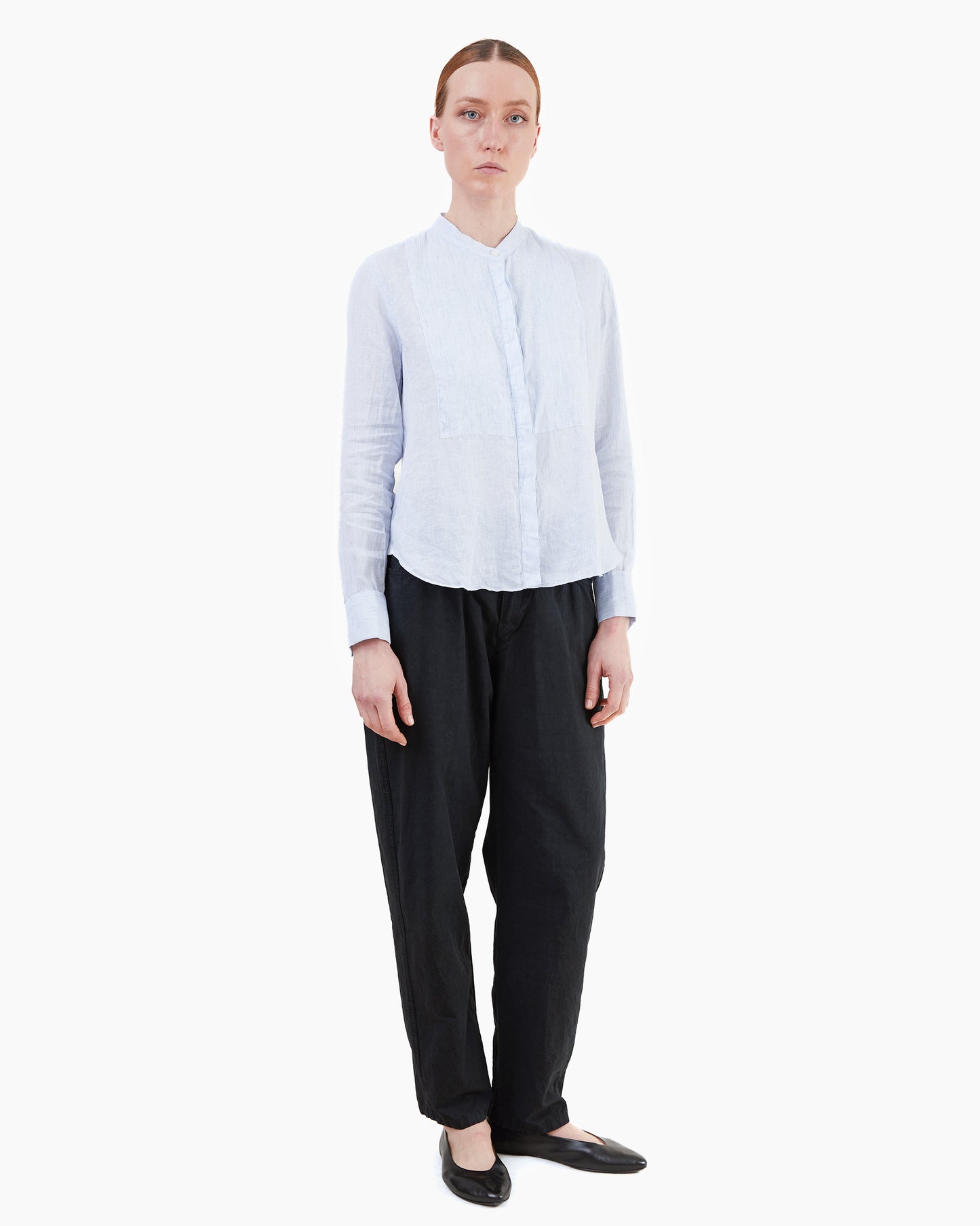 Finamore Women's Luce Linen Shirt in Stripe