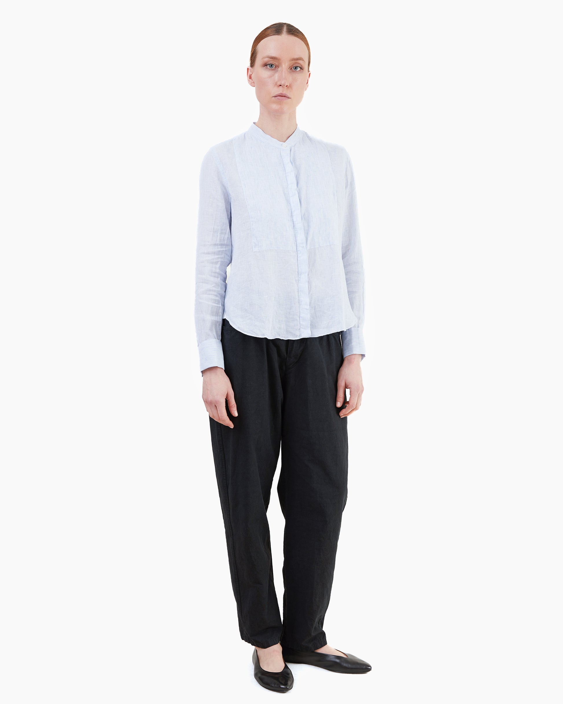 Finamore Women's Luce Linen Shirt in Stripe