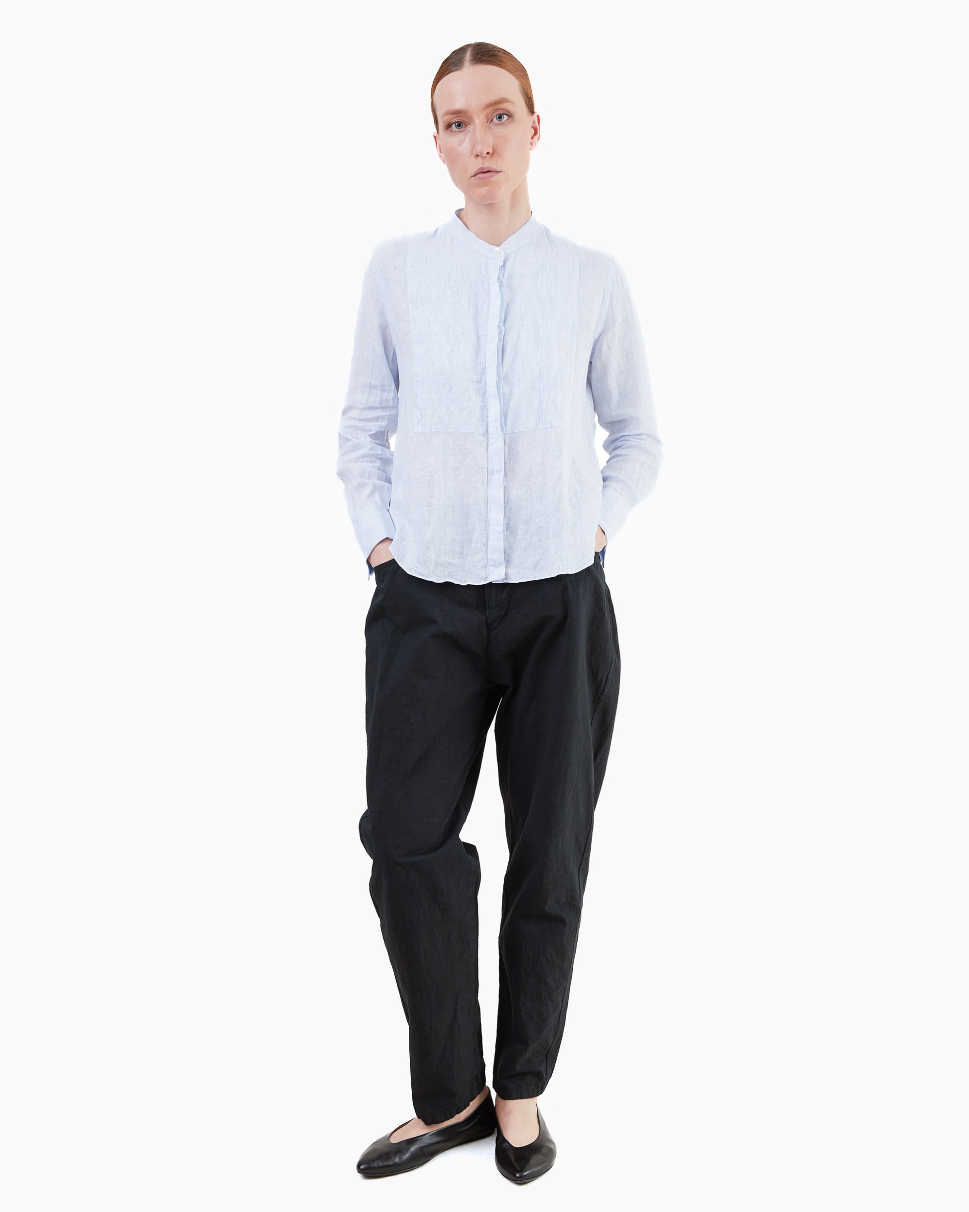 Finamore Women's Luce Linen Shirt in Stripe