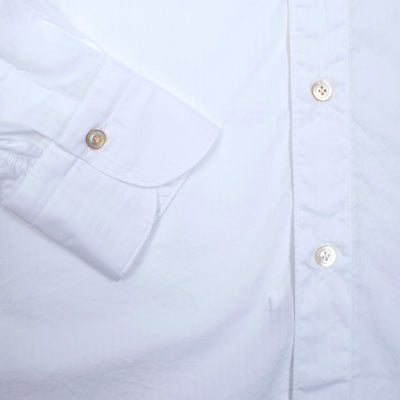Finamore Tokyo Luigi Shirt in White Herringbone