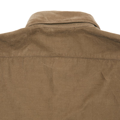 Finamore Tok91 Luigi Cotton Needlecord Shirt in Tobacco 4