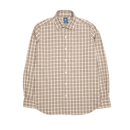 Finamore Tokyo Luigi Check Shirt in Brown