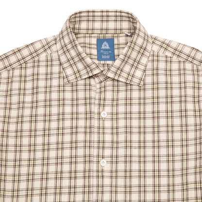 Finamore Tokyo Luigi Check Shirt in Brown