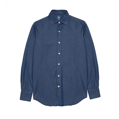 Finamore Tokyo Luigi Denim Shirt in Blue