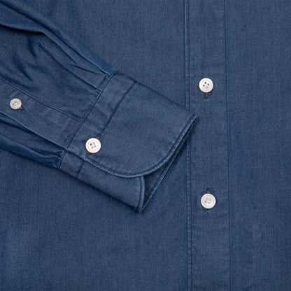 Finamore Tokyo Luigi Denim Shirt in Blue