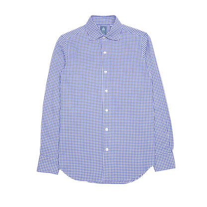 Finamore Tokyo Luigi Gingham Shirt in Blue
