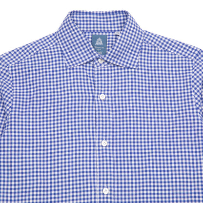 Finamore Tokyo Luigi Gingham Shirt in Blue