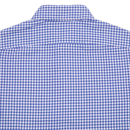 Finamore Tokyo Luigi Gingham Shirt in Blue