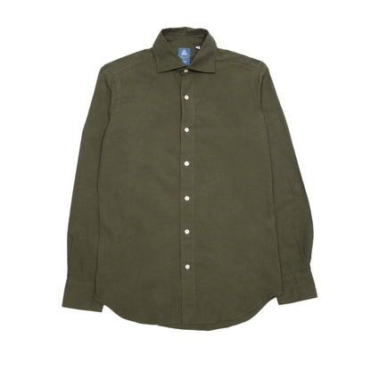 Finamore Tokyo Luigi Shirt in Olive Green