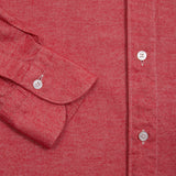 Finamore Tokyo Brushed Cotton Shirt in Red