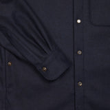 Finamore Nairobi Madison Overshirt in Navy