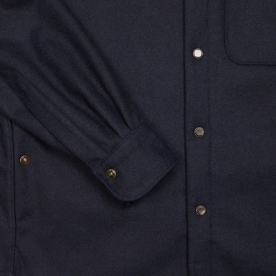 Finamore Nairobi Madison Overshirt in Navy