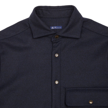 Finamore Nairobi Madison Overshirt in Navy