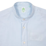 Finamore Giglio Short Sleeve Shirt in Light Blue Stripe