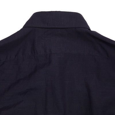 Finamore Gaeta Luigi Cotton/Linen Shirt in Navy 4