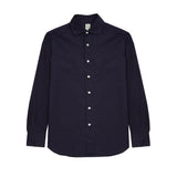 Finamore Gaeta Luigi Cotton/Linen Shirt in Navy 1