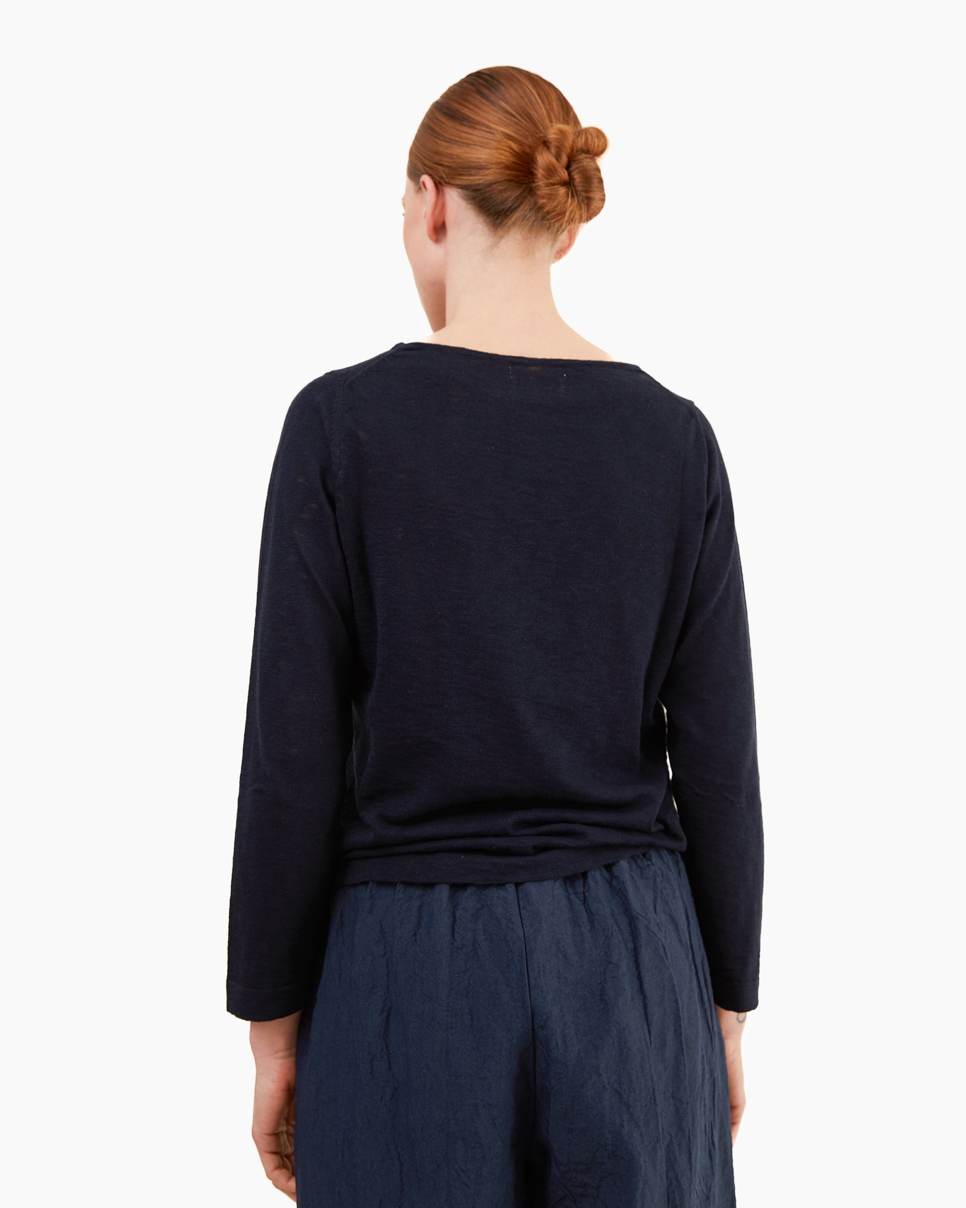 GRP Women's Casa Isaac Boat Neck Long Sleeve Top in Blue