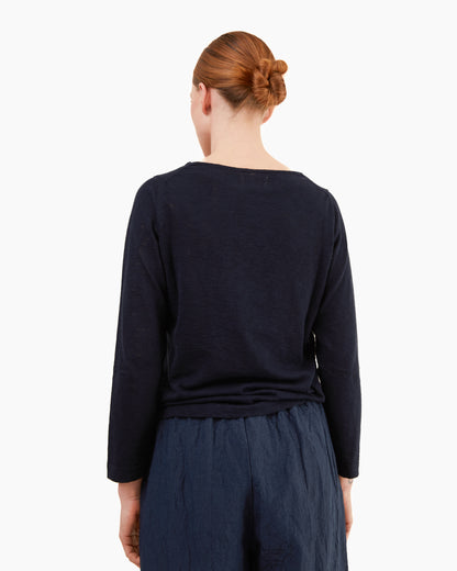 GRP Women's Casa Isaac Boat Neck Long Sleeve Top in Blue