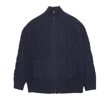 GRP Steve Full Zip Merino Cashmere Jacket in Blue