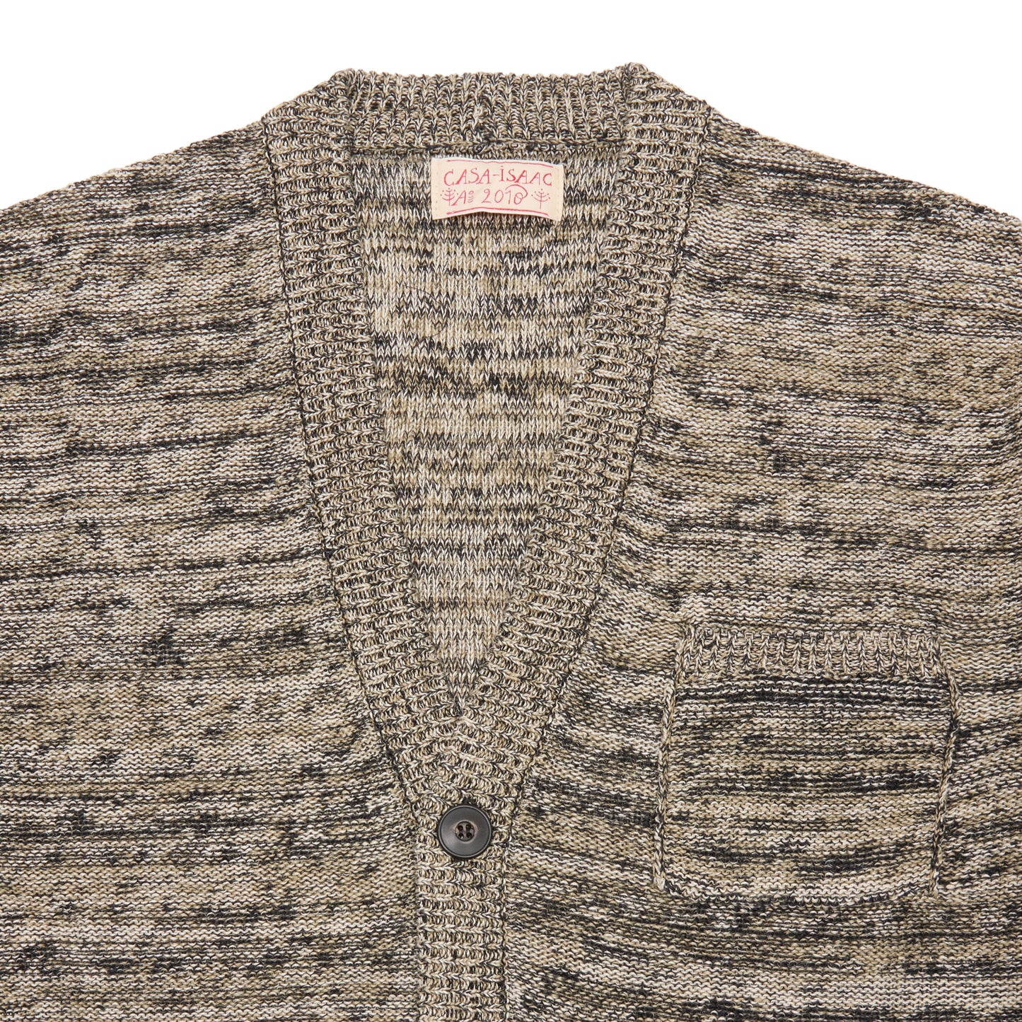 GRP Casa Isaac Linen Cardigan in String Flamme