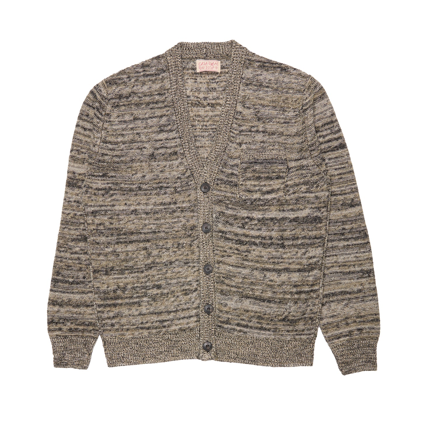 GRP Casa Isaac Linen Cardigan in String Flamme