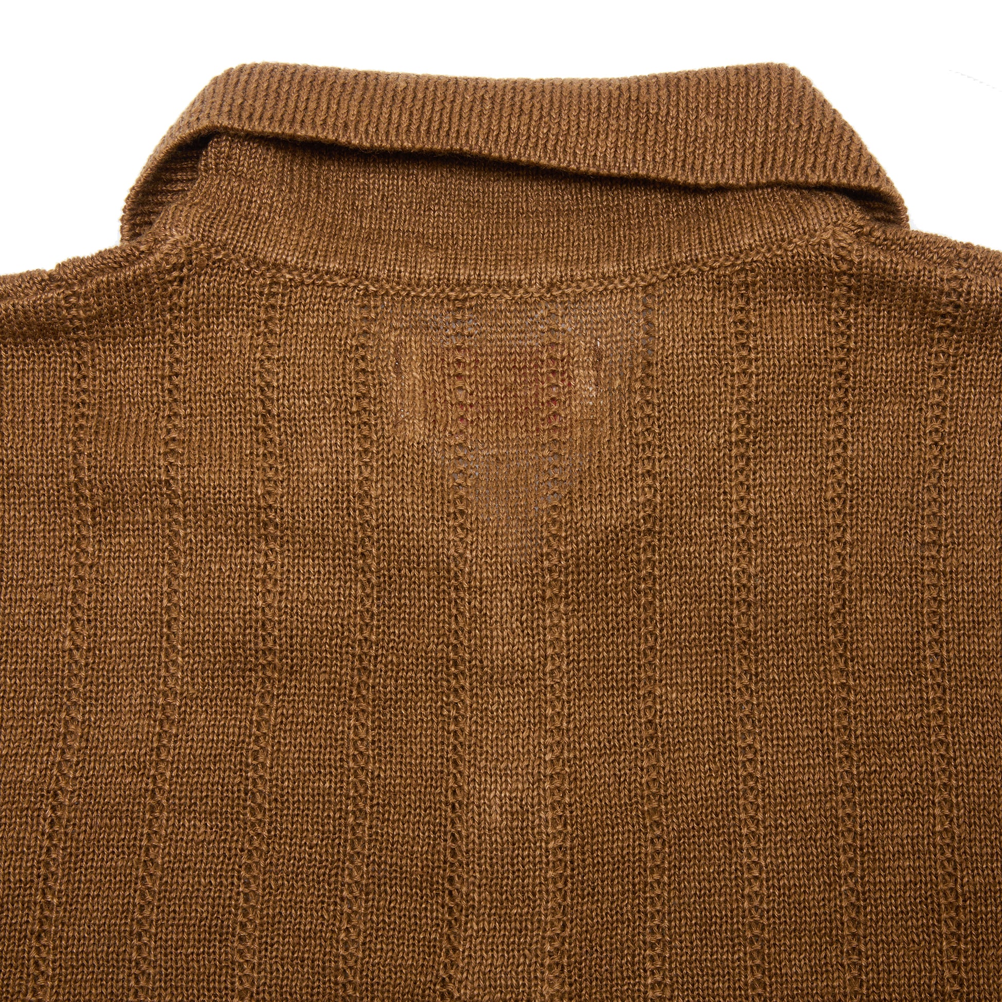 GRP Casa Isaac Linen Polo Shirt in Tobacco
