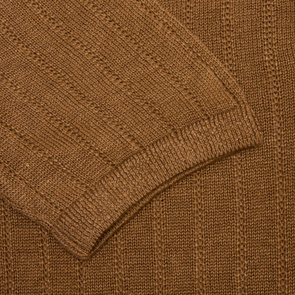 GRP Casa Isaac Linen Polo Shirt in Tobacco