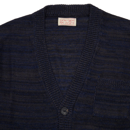 <p>Casa Isaac Cardigan with full button closure and chest single chest patch pocket. Featuring contrast rib details along hems, cuffs, and pocket. Knitted from a lightweight linen, this style is a great layer for the warmer months.</p> <p>100% linen.</p> <p>Made in Italy.</p>