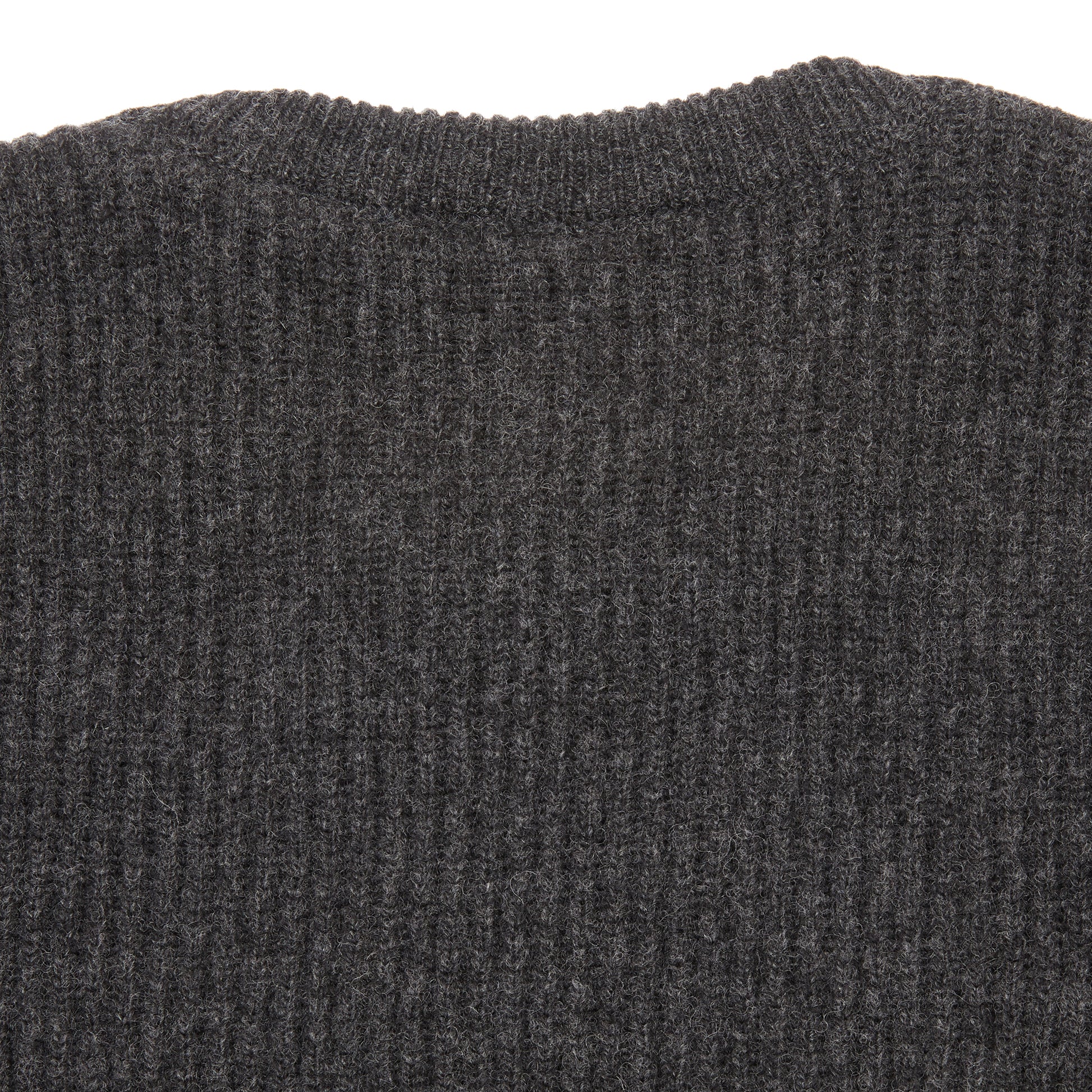GRP Cashmere/Merino Crewneck Ribbed Jumper in Charcoal