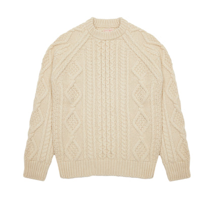 GRP Casa Isaac Steve Cable Knit Jumper in Rope