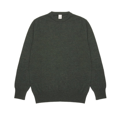 GRP Merino Crew Neck Jumper in Dark Green