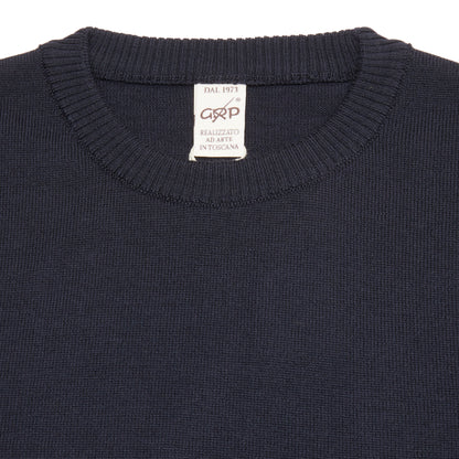 GRP Merino Crew Neck Jumper in Night Blue
