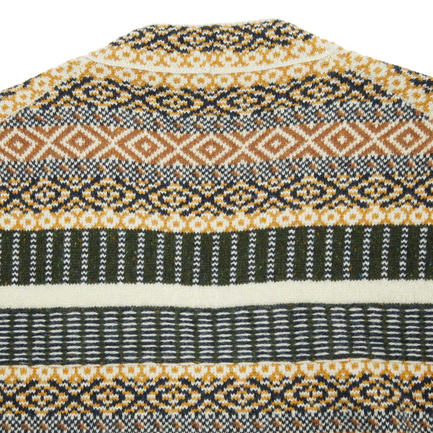 GRP Casa Isaac Folk Cardigan in Ochre Green