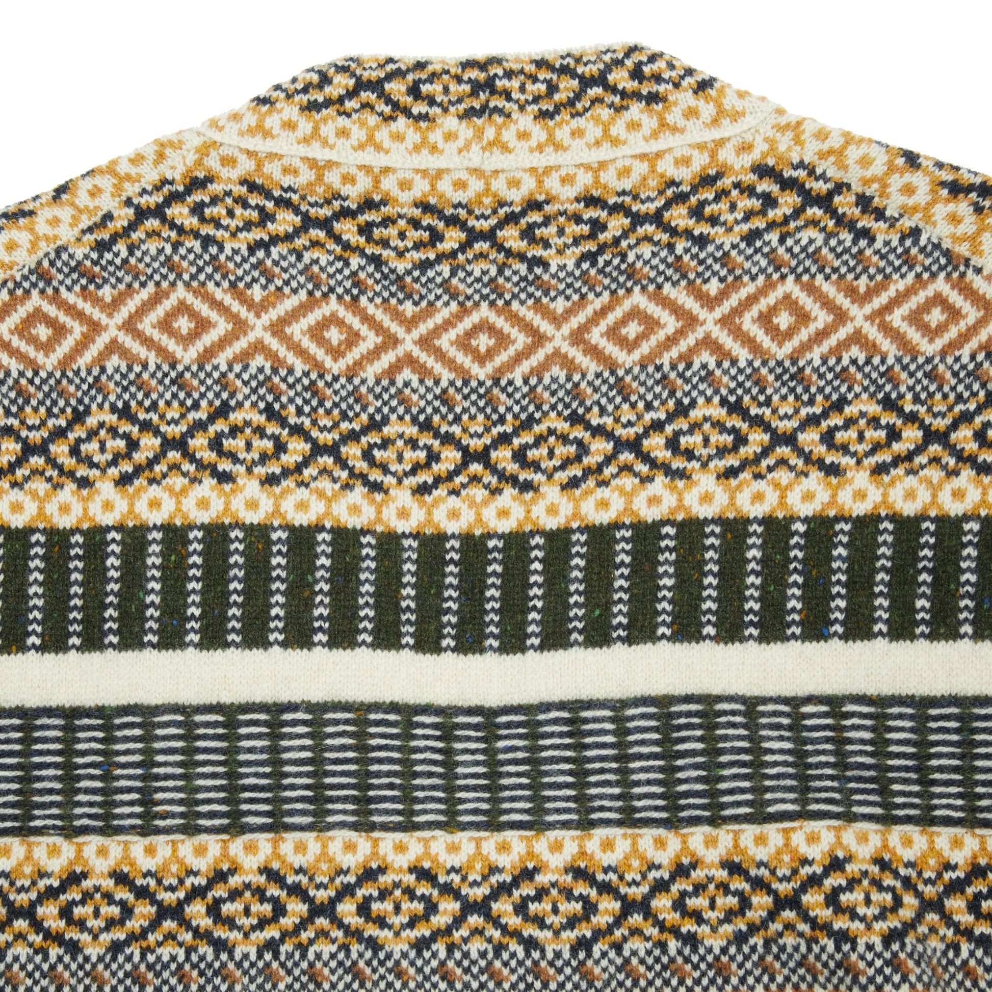 GRP Casa Isaac Folk Cardigan in Ochre Green