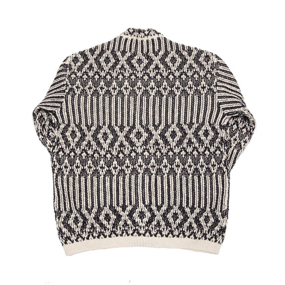 GRP Casa Isaac Folk Cardigan in Navy/Ecru