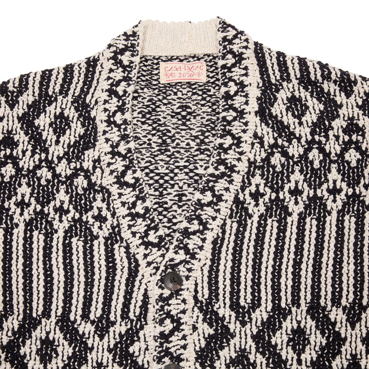 GRP Casa Isaac Folk Cardigan in Navy/Ecru