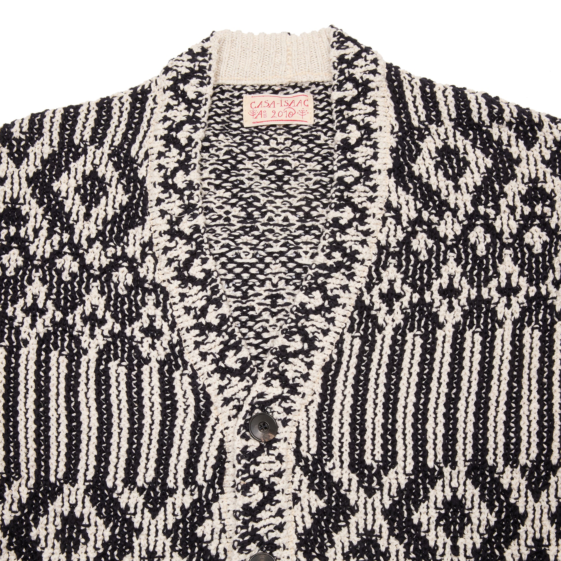 GRP Casa Isaac Folk Cardigan in Navy/Ecru