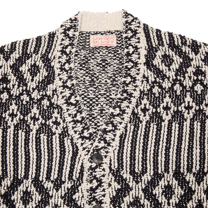 GRP Casa Isaac Folk Cardigan in Navy/Ecru