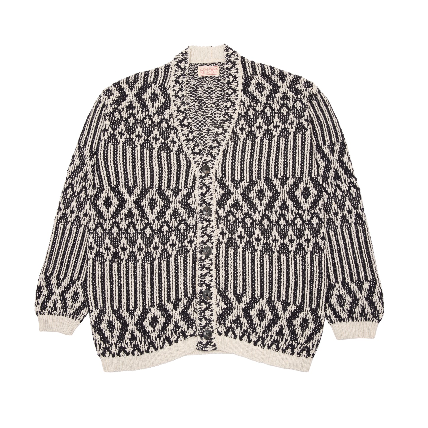 GRP Casa Isaac Folk Cardigan in Navy/Ecru