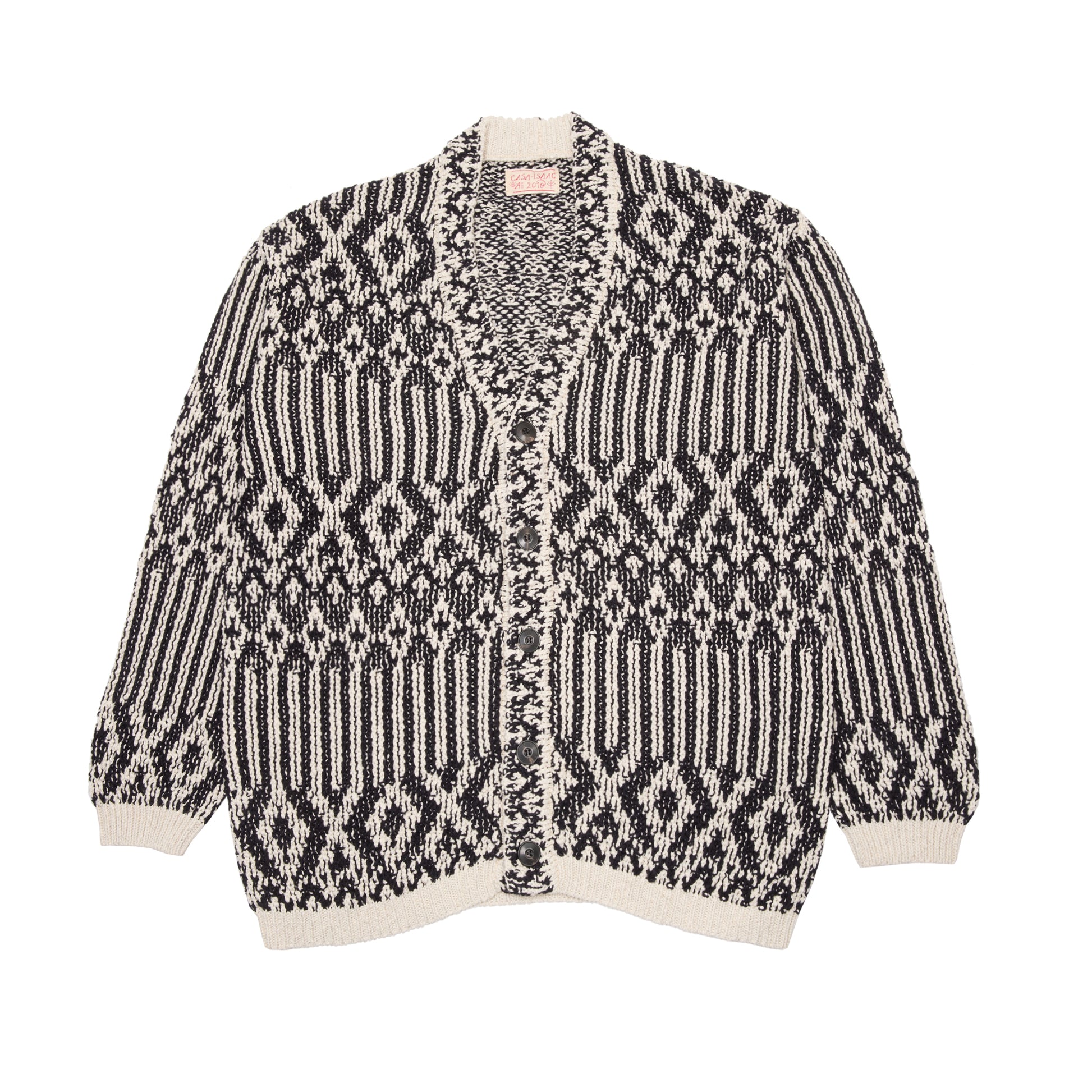 GRP Casa Isaac Folk Cardigan in Navy/Ecru