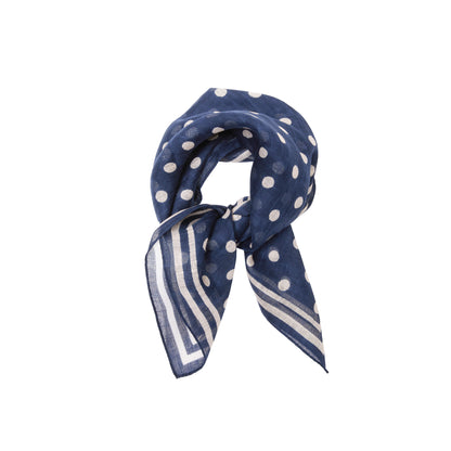 GRP Max Rohr Scarf in Navy Polka Dot