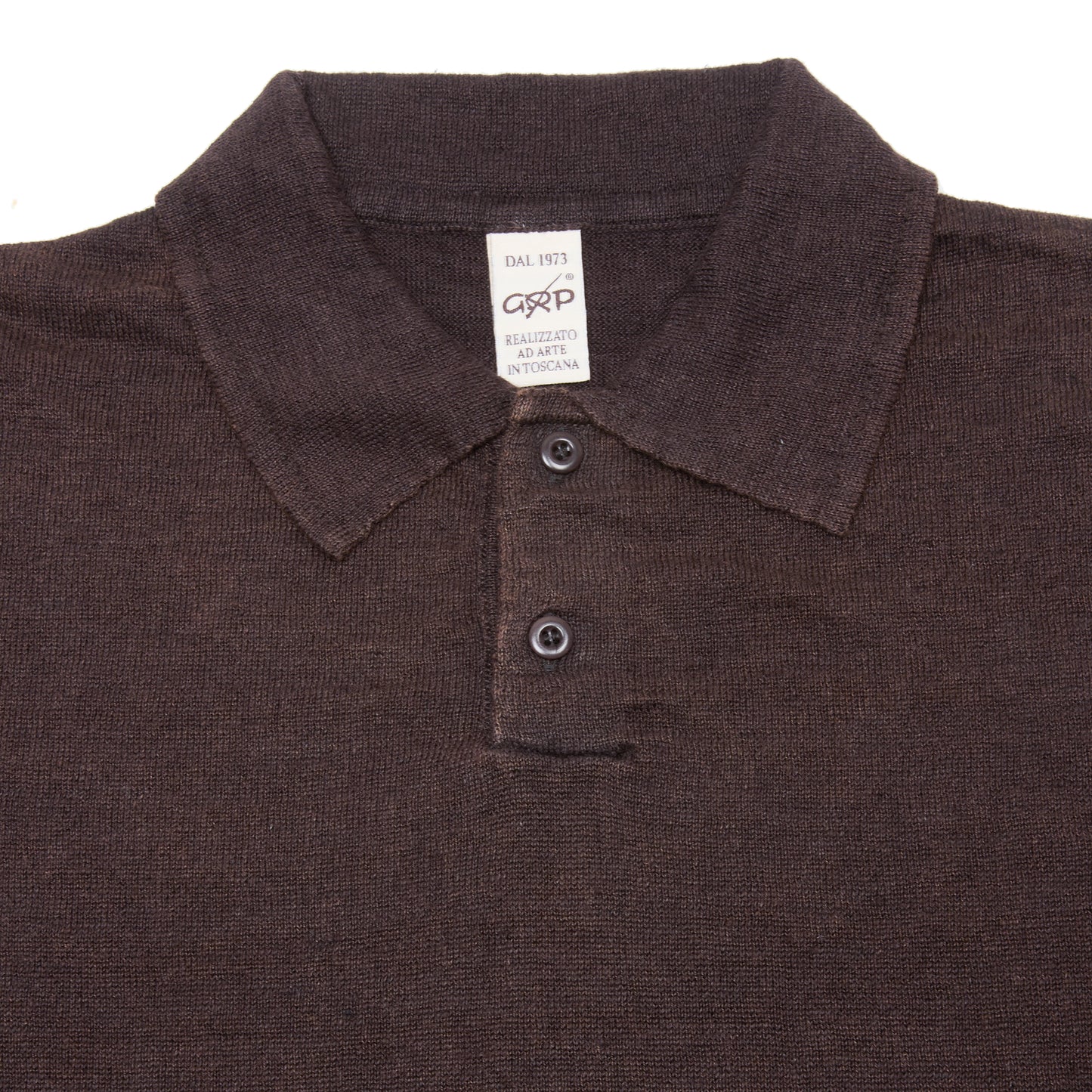 GRP Linen Short Sleeve Polo in Brown