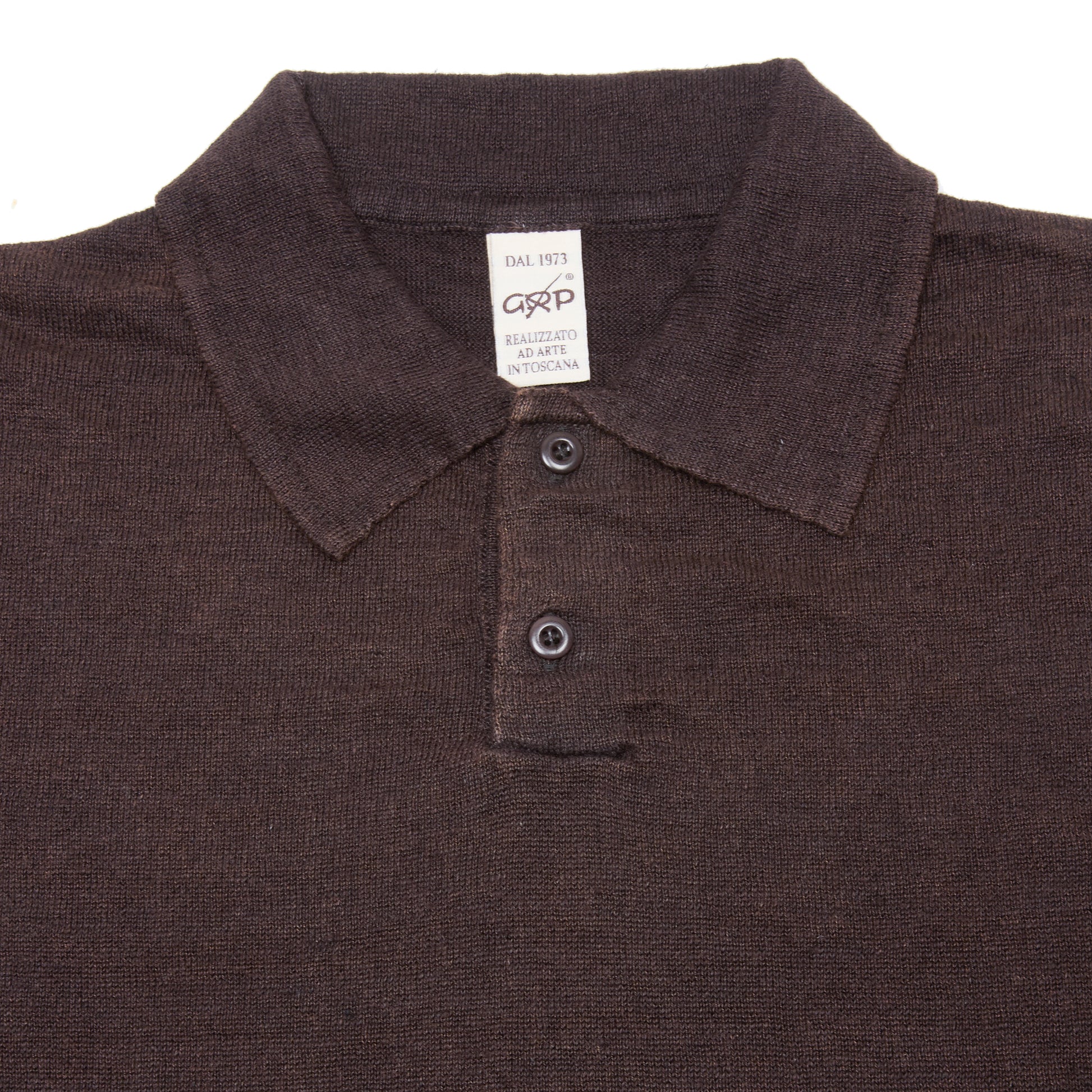 GRP Linen Short Sleeve Polo in Brown
