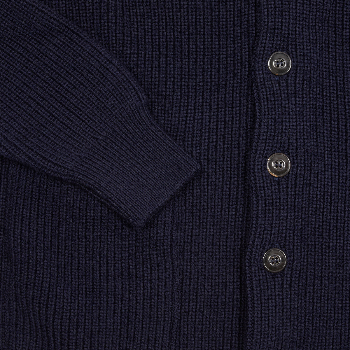 GRP Merino Wool Shawl Collar Cardigan in Blue 3