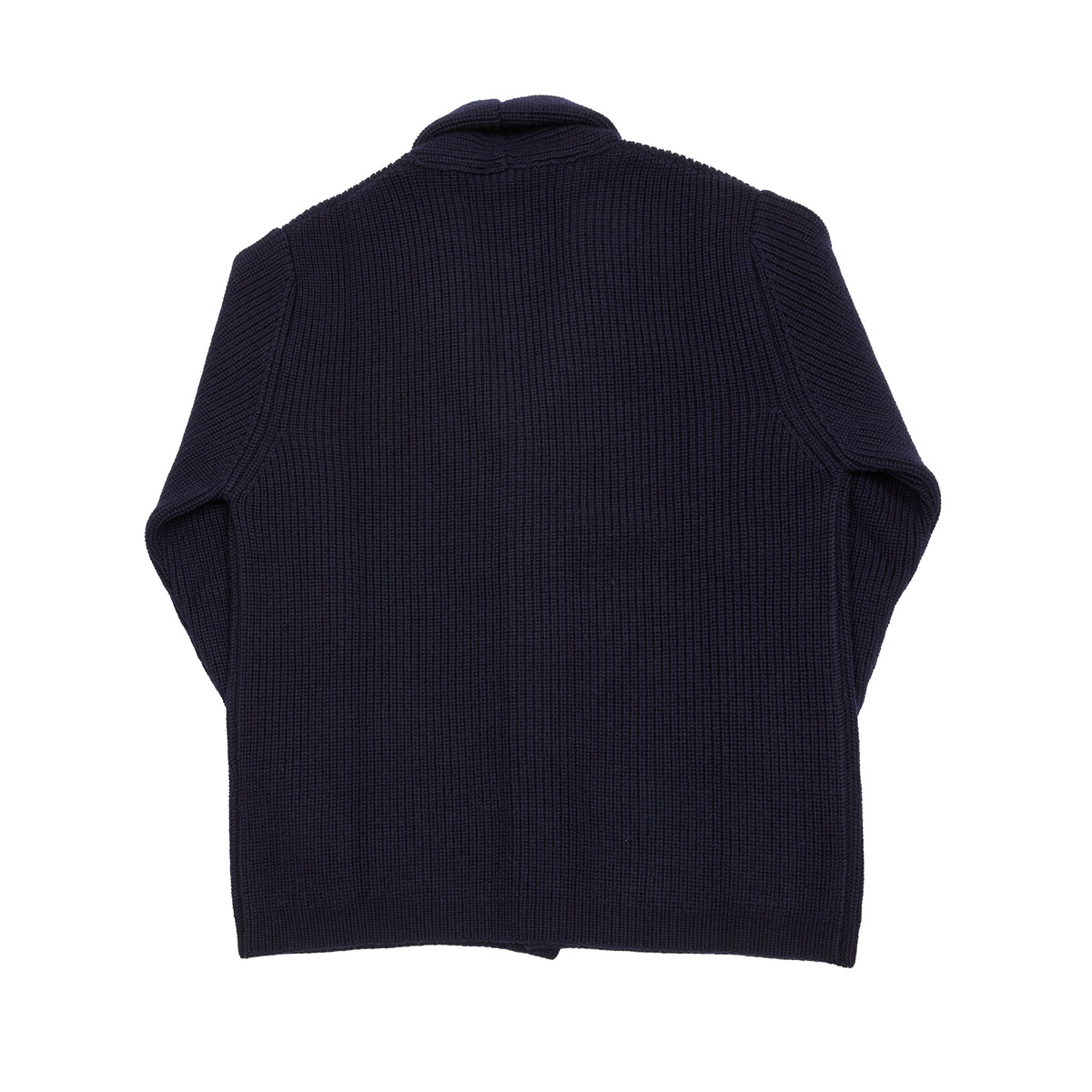 GRP Merino Wool Shawl Collar Cardigan in Blue 4
