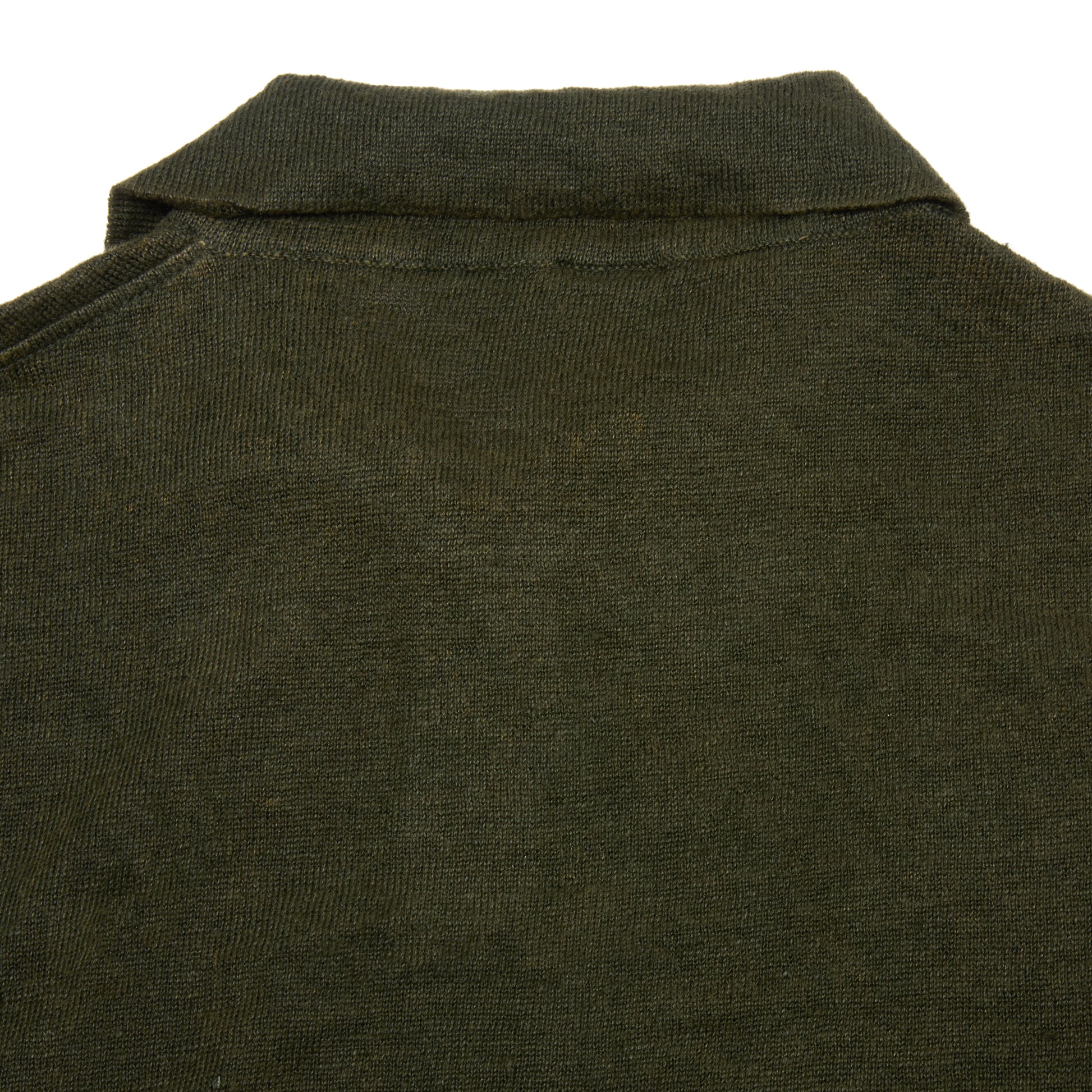 GRP Linen Long Sleeve Polo-Shirt in Dark Green