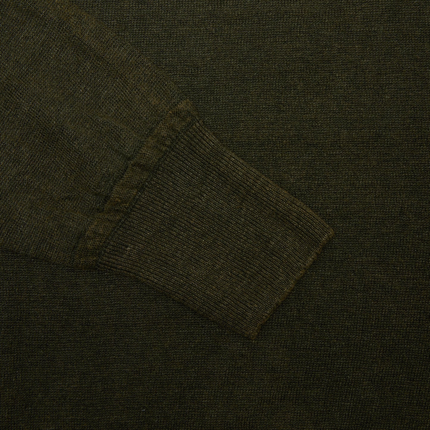 GRP Linen Long Sleeve Polo-Shirt in Dark Green