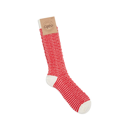 <p>Red/Ecru Socks in Spot are made from a lightweight cotton blend for comfort.</p> <p>95% Cotton, 5% Elastane.</p> <p>Made in Italy.</p>
