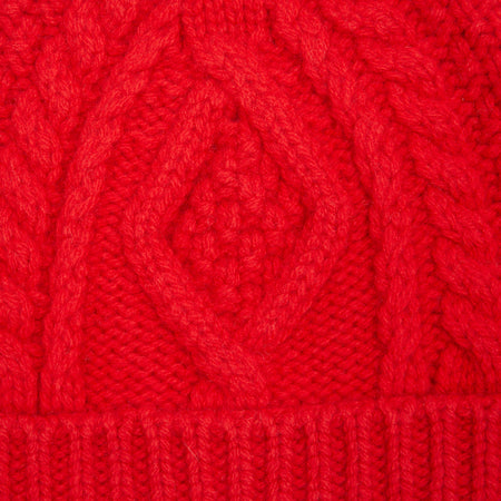 GRP Cashmere/Wool Arran Beanie in Red